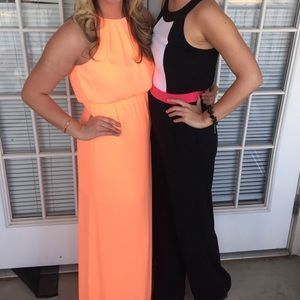 Orange maxi formal dress